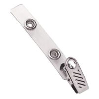 Clear Vinyl Strap Clip Ribbed Face Bulldog Clip