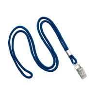 Non-Breakaway, 36" Round Lanyard with Nickel Plated Bulldog Clip - 50503