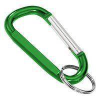 Carabiner Standard Shape GREEN with Split Ring