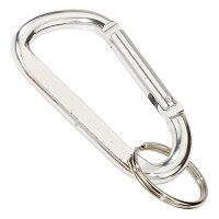 Carabiner Standard Shape SILVER with Split Ring