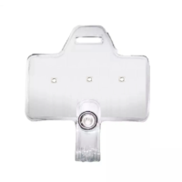 Horizontal Clear Service & Award Pin Strap Clip Adapter w/ Slot, No clip