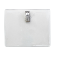 Horizontal Clear Vinyl Badge Holder Gov-Military Size