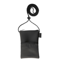 Vertical Zipper Close Badge Holder with Neck Cord Lock