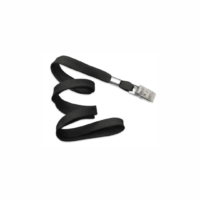 Non-Breakaway Lanyard with Bulldog Clip - 50303BK