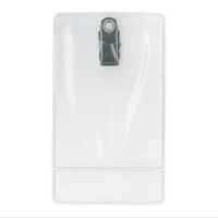Vertical Top Load Clear Vinyl Badge Holder w/Clip - 20022